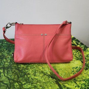 Tignanello Pebbled Leather Crossbody w/Attached Wallet ~ Great Condition!